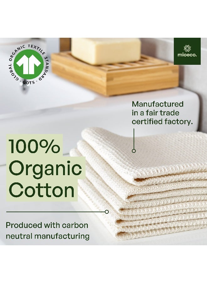 mioeco 20 Pack Reusable Paper Towels Washable - Nature Friendly - Organic Cotton Alternative - Thick, Strong, Paperless Kitchen Dish Cloths - Reusable Napkins - Dish Towels - Cloth Napkin - Kitchen Towels - Image 2